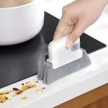 2-в-1 инструмент для чистки пазов, креативная ткань для чистки оконных пазов, щетка для чистки окон, щетка для очистки щелей для окон, щетка для чистки пазов серый