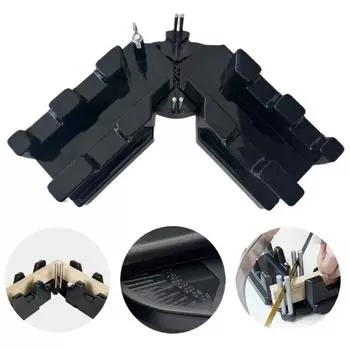 2-в-1 инструмент для измерения углов резки, точная торцовочная пила, транспортир, точный инструмент для резки углов резки для обустройства дома чёрный