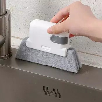 2 в 1 инструмент для очистки пазов, оконная рама, дверная щетка для пазов, дорожка для раздвижной двери, аксессуары для дома оранжевый