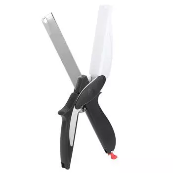 2 в 1 из нержавеющей стали нож для нарезки овощей ножницы домашний кухонный аксессуар