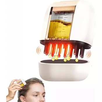 2 в 1 Электрический массажер для кожи головы и аппликатор для волос с маслом Массажер для волос Аппликатор для кожи головы Щетка Инструмент для лечения волос для лечения роста волос 1-set