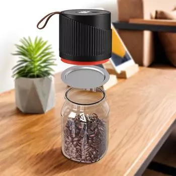 2 в 1 Электрический вакуумный упаковщик для банок Mason с широким и обычным горлом, беспроводной чёрный