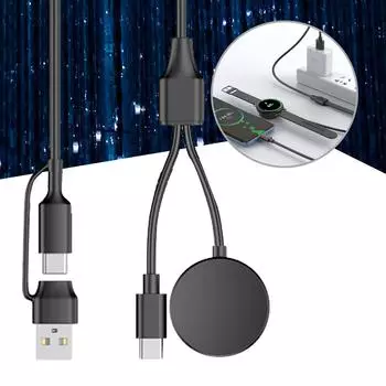2 в 1 кабель для зарядки часов Магнитный кабель для зарядки Удобное и безопасное решение для зарядки Легкий вес для часов 6/5 B