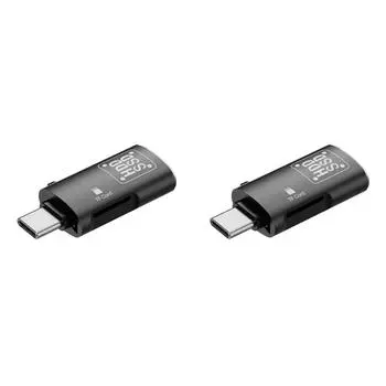2 в 1 кард-ридер 5 Гбит/с OTG Type-C к USB 3.0 TF-кардридеру для iPhone(черный)