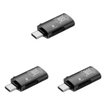 2 в 1 кард-ридер 5 Гбит/с OTG Type-C к USB 3.0 TF-кардридеру для iPhone(черный)