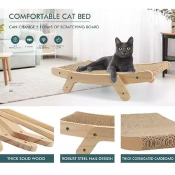 2 в 1 Когтеточка для кошек из сизаля Когтеточка для кошек для домашних кошек Когтеточка для кошек Двусторонняя трансформируемая и L