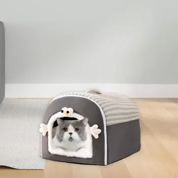 2 в 1 кровать для собак и кошек для использования в помещении, приют для домашних животных для маленьких и средних собак S