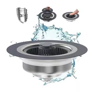 2 в 1 кухонная раковина сливной фильтр заглушка комплект быстрый слив кухонная раковина заглушка из нержавеющей стали кухонная раковина заглушка