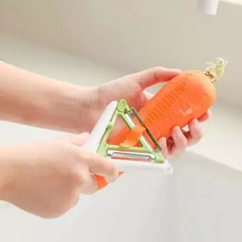 2-в-1 кухонный нож из нержавеющей стали, терка, измельчитель, простой в использовании компактный инструмент для очистки овощей, фруктов, нарезки, кухонные принадлежности жёлтый