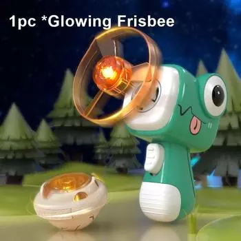 2 в 1 летающая тарелка с гироскопом, мультяшный динозавр, воздушная ракетная установка, спортивные игры, детские развивающие уличные игрушки для детей, подарки