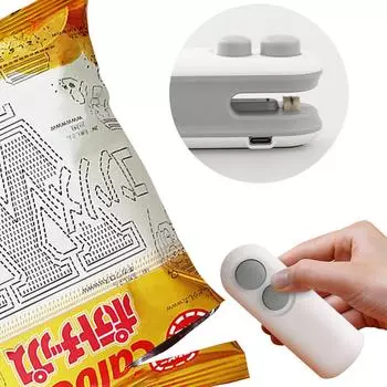 2 в 1 Машина для запечатывания клипс Портативный герметик для хранения продуктов питания для сохранения продуктов питания A