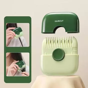 2-в-1 машинка для стрижки волос и расческа, многофункциональная машинка для стрижки секущихся кончиков волос для девочек, профессиональные инструменты для стрижки тонких и густых волос зелёный