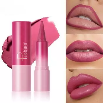 2-в-1 матовая помада и карандаш для губ Конический кончик Бархатная помада-карандаш Шелковистая текстура Водостойкие стойкие помады Карандаш для губ Карандаш для губ Карандаш для губ 01