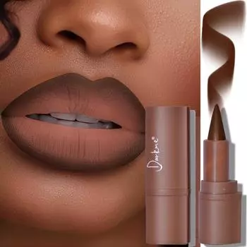 2 в 1 Матовая помада Карандаш для губ Высокопигментированный бархатный карандаш для губ Градиентный эффект Карандаш для губ Водостойкий макияж для губ