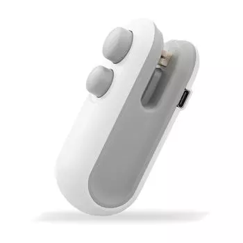 2 в 1 мини-ручной термовакуумный упаковщик для пластиковых пакетов (белый)