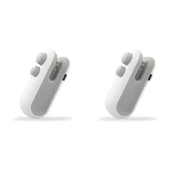 2 в 1 мини-ручной термовакуумный упаковщик для пластиковых пакетов (белый)