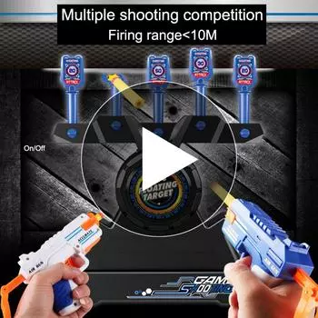 2 в 1 мишени электрическая плавающая интерактивная игрушка страстные энтузиасты дети взрослые движущаяся мишень стрельба с мягкими пулями пистолет