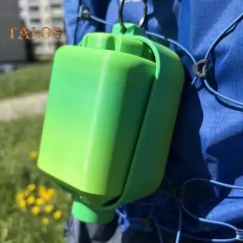 2-в-1 миска для питья домашних животных, бутылка для перекуса, удобная для путешествий, герметичная, напечатанная на 3D-принтере, кормушка для собак и кошек, универсальная насадка для бутылок с водой, товары для животных зелёный