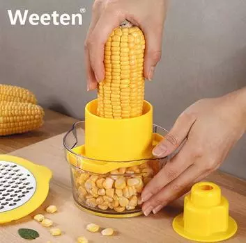 2 в 1 Многофункциональный очиститель для кукурузы, овощечистка, резак для чеснока, молотилка, очиститель для кукурузы, инструменты для фруктов и овощей, кухонные аксессуары, устройство для удаления початков