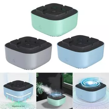 2 в 1 многофункциональный очиститель воздуха портативный освежитель воздуха с отрицательными ионами для автомобиля домашнего офиса серый