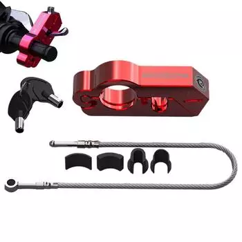 2 в 1 мотоциклетный замок для шлема противоугонный алюминиевый сплав тормозной замок ручка электромобиля замок звукового сигнала для мотоцикла чёрный