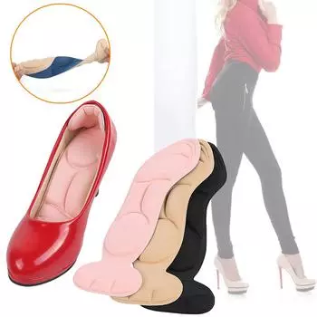 2 в 1, мягкая массажная противоболевая подушечка на высоком каблуке, впитывающая пот, противоскользящая стелька 29.5x8.8cm хаки