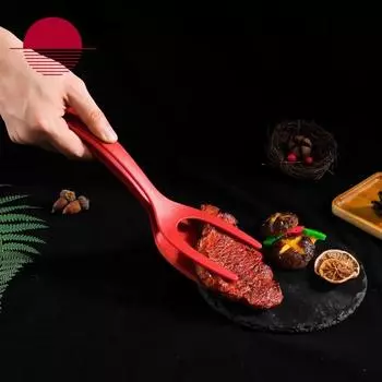 2 в 1 нейлоновая ручка, щипцы для яиц, щипцы для яиц, щипцы для стейка, зажим для блинов, жареные токарки, кухонные аксессуары