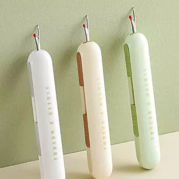 2-в-1 нитевдеватель швейные инструменты, легкий нитевдеватель автоматический нитевдеватель, швейный ниточный съемник распарыватель швов распарыватель стежков светло-серый