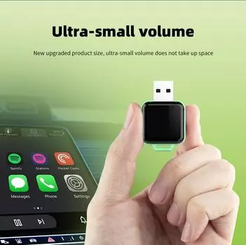 2 в 1 НОВЫЙ беспроводной CarPlay Android Auto беспроводной адаптер Smart Mini AI Box Plug And Play WiFi быстрое подключение универсальный для Nissan зелёный