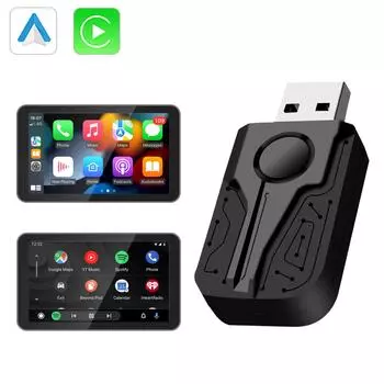 2 в 1 НОВЫЙ беспроводной CarPlay Android Auto беспроводной адаптер Smart Mini AI Box Plug And Play WiFi быстрое подключение универсальный для Nissan чёрный