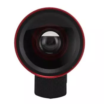2 в 1 Объектив для камеры телефона 0,45X сверхширокоугольный объектив и 12,5X макрообъектив универсальный съемный для красный