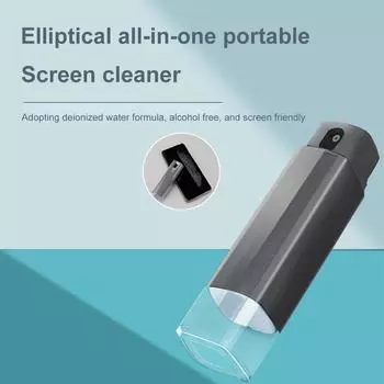 2 в 1 очиститель экрана спрей для мобильного телефона ПК планшета iPad экранное средство для удаления пыли салфетка из микрофибры полировальные чистящие средства серый