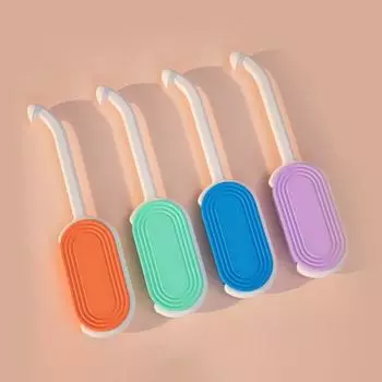 2-в-1 ортодонтический прорезыватель для зубов, съемный, прочный, пищевой, ортодонтический, прикусной, портативный, извлекатель для брекетов orange