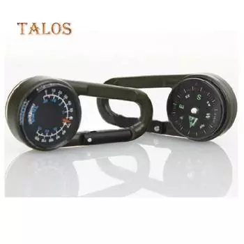 2 в 1 открытый многофункциональный карманный инструмент походный металлический карабин мини-компас термометр брелок