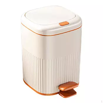 2 в 1 педальный пресс типа мусорное ведро, кухонная мусорная корзина Водонепроницаемая корзина для бумаги Шаг на мусор 8L