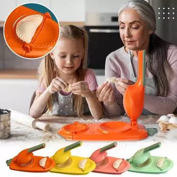 2 в 1 пельменная машина, кухонный инструмент для приготовления пельменей, руководство по выпечке для прессования пельменной оболочки, пресс-форма для теста One Size зелёный