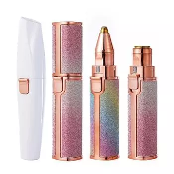 2 в 1 перезаряжаемый электрический триммер для бровей эпилятор женский корпус помада для лица удаление волос мини безболезненная бритва бритва