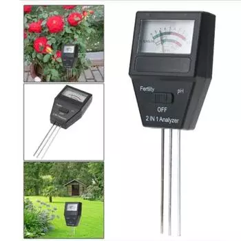 2 в 1 pH-метр и тестер плодородия, анализатор почвы с 3 зондами, садовый инструмент
