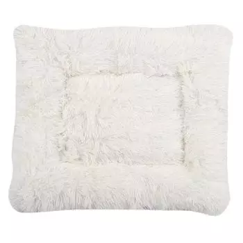 2 в 1 плюшевая кошачья кровать-домик складная кровать для домашних животных коврик мягкий теплый спальный мешок Pet SupplyWhite белый