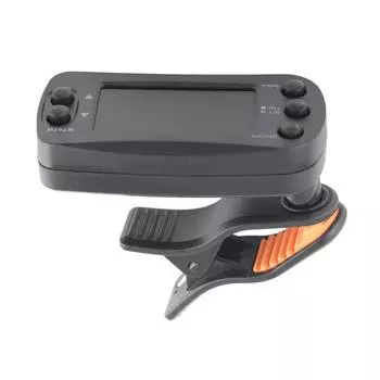 2 в 1 портативный цифровой тюнер с ЖК-экраном и метрономом для гитары, баса, скрипки, укулеле