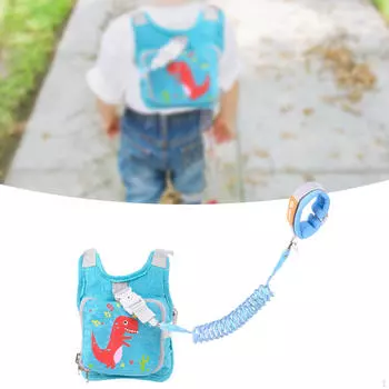 2 в 1 поводок для малышей, удобный ремень безопасности для детей, защита от потери запястья зелёный