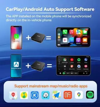 2 в 1 проводной беспроводной CarPlay Android Auto адаптер для OEM автомобильной стереосистемы USB Type C Подключите и используйте для 98% автомобилей для IOS Android