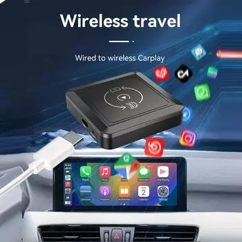 2-в-1 проводной беспроводной CarPlay Android Auto адаптер для OEM автомобильной стереосистемы Plug and Play Smart Box Поддержка Netflix для Mazda Toyota