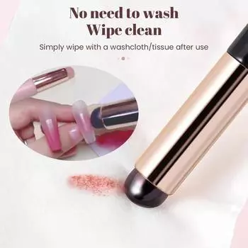 2 в 1 прозрачная волшебная зеркальная пудра силиконовая кисть многоразовая блестящая пудра-карандаш Rofessional тени для век губная кисть для дизайна ногтей инструменты для макияжа 1pcs белый