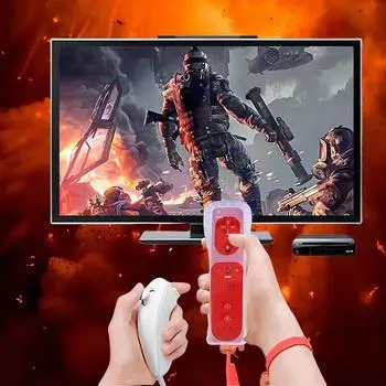 2 в 1 пульт дистанционного управления джойстик джойпад встроенный пульт дистанционного управления Motion Plus геймпад нунчак контроллер для консоли Wii Wii U