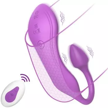 2 в 1 пульт дистанционного управления носимый силиконовый вибратор, вагинальный вибратор для точки G, анальный вибратор взрослые секс-игрушки