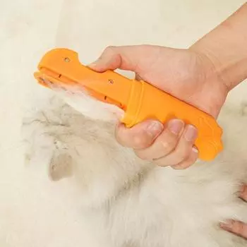 2-в-1 расческа для ухода за домашними животными, массажер для распутывания волос, удобное хранение, удобная ручка, многофункциональная прочная расческа для домашних животных розовый