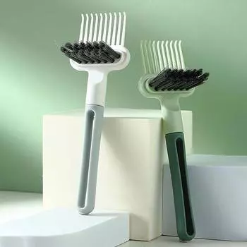 2 в 1 расческа, щетка для чистки, щетка для чистки волос, гребень, встроенный инструмент, мини-средство для удаления грязи с волос, для удаления пыли с волос, использование в домашнем салоне серый