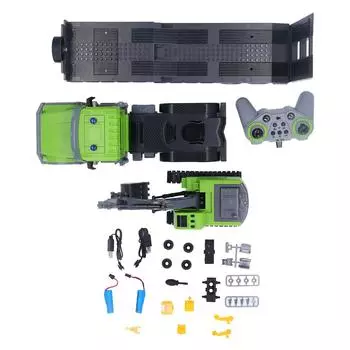 2 в 1 RC полуприцеп грузовик свет звук высокая имитация сплава пульт дистанционного управления экскаватор грузовик игрушка