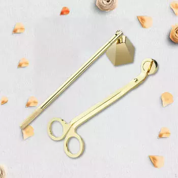 2 в 1 резак для свечей из нержавеющей стали, домашний декор золотистый